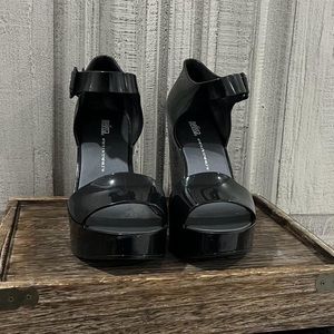Black Melissa Pumps with Strap